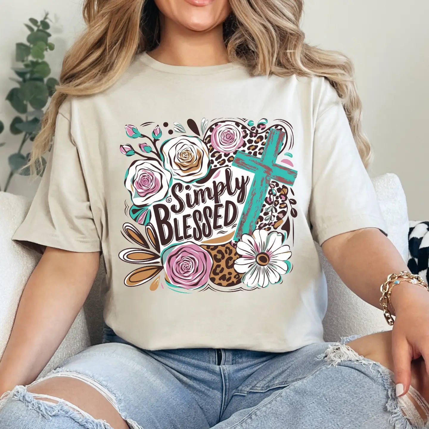 SIMPLY BLESSED CREWNECK TEE/SWEATSHIRT
