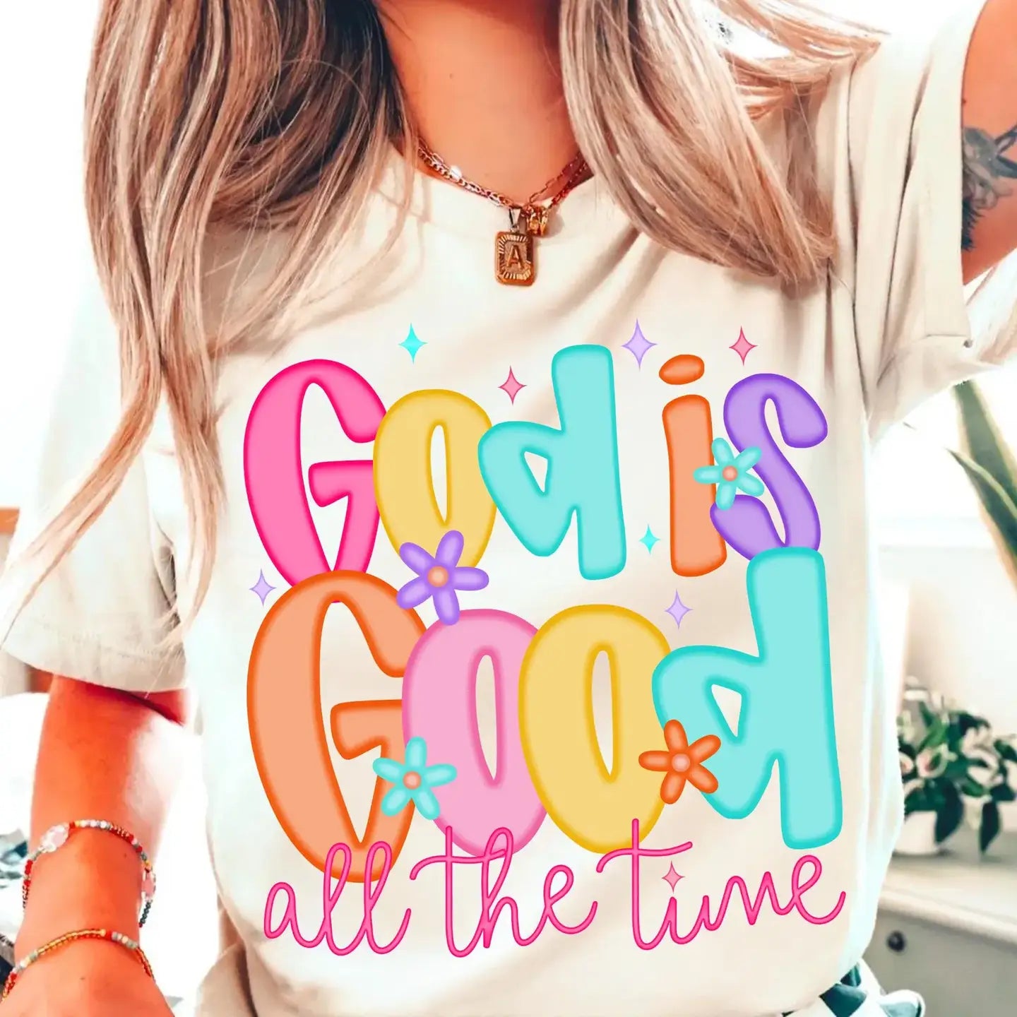 GOD IS GOOD ALL THE TIME CREWNECK TEE/SWEATSHIRT