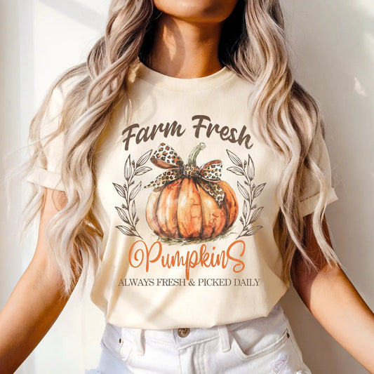 FARM FRESH PUMPKINS CREWNECK TEE/SWEATSHIRT
