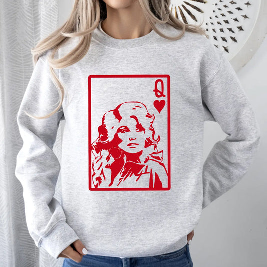 DOLLY QUEEN OF HEARTS CREWNECK TEE/SWEATSHIRT