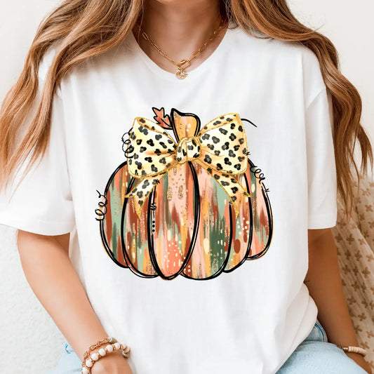 GOLD GLITTER PUMPKIN CREWNECK TEE/SWEATSHIRT