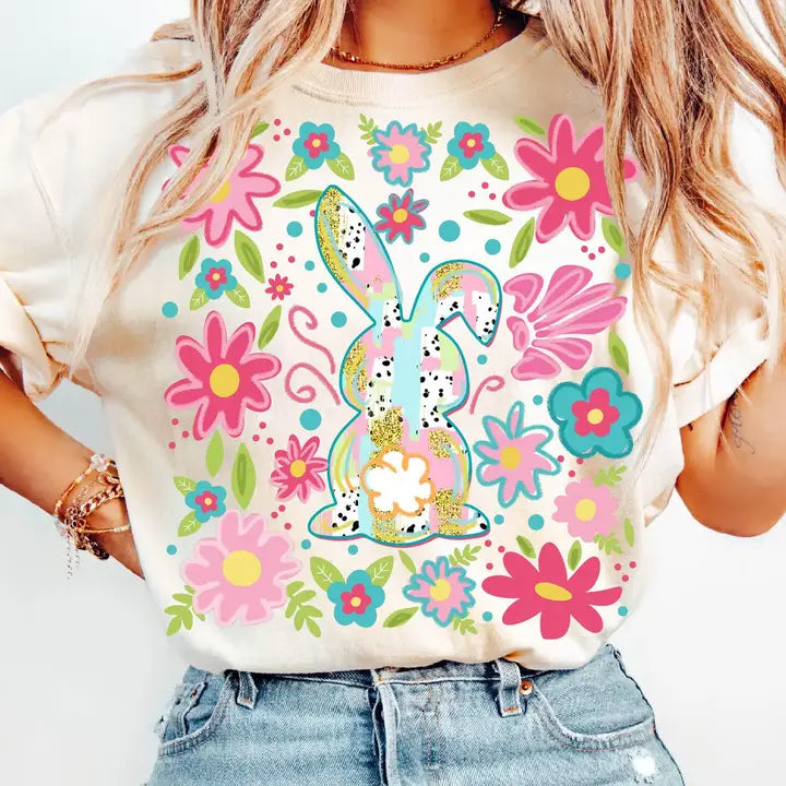 BOHO EASTER BUNNY CREWNECK TEE/SWEATSHIRT