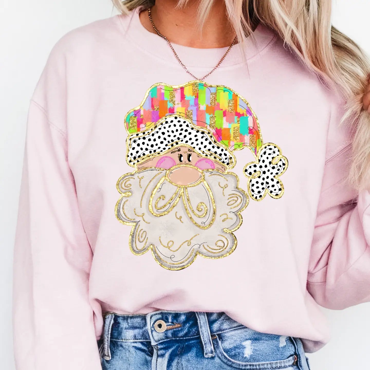 PREPPY SANTA CREWNECK TEE/SWEATSHIRT
