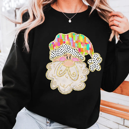 PREPPY SANTA CREWNECK TEE/SWEATSHIRT