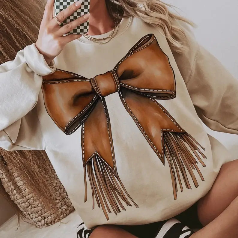 WESTERN BOW CREWNECK TEE/SWEATSHIRT