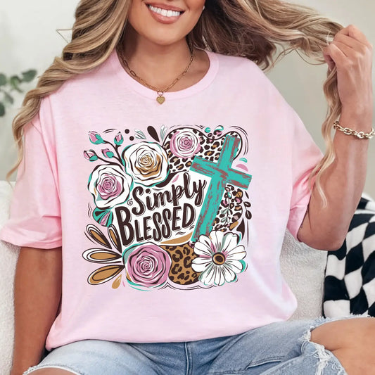 SIMPLY BLESSED CREWNECK TEE/SWEATSHIRT