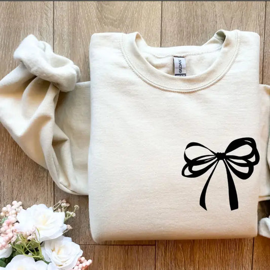 BLACK COQUETTE CREWNECK TEE/SWEATSHIRT