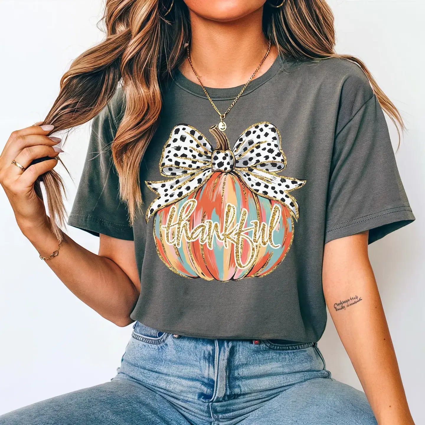 THANKFUL CREWNECK TEE/SWEATSHIRT