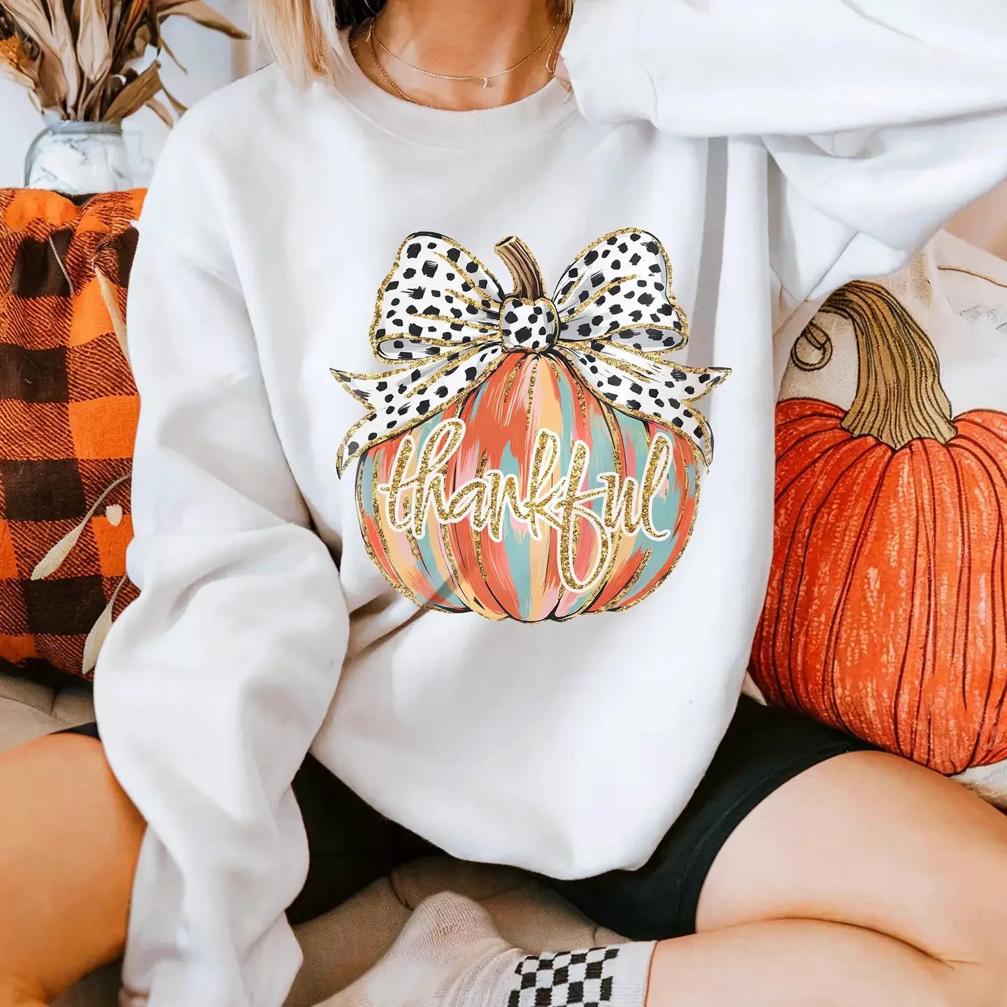 THANKFUL CREWNECK TEE/SWEATSHIRT