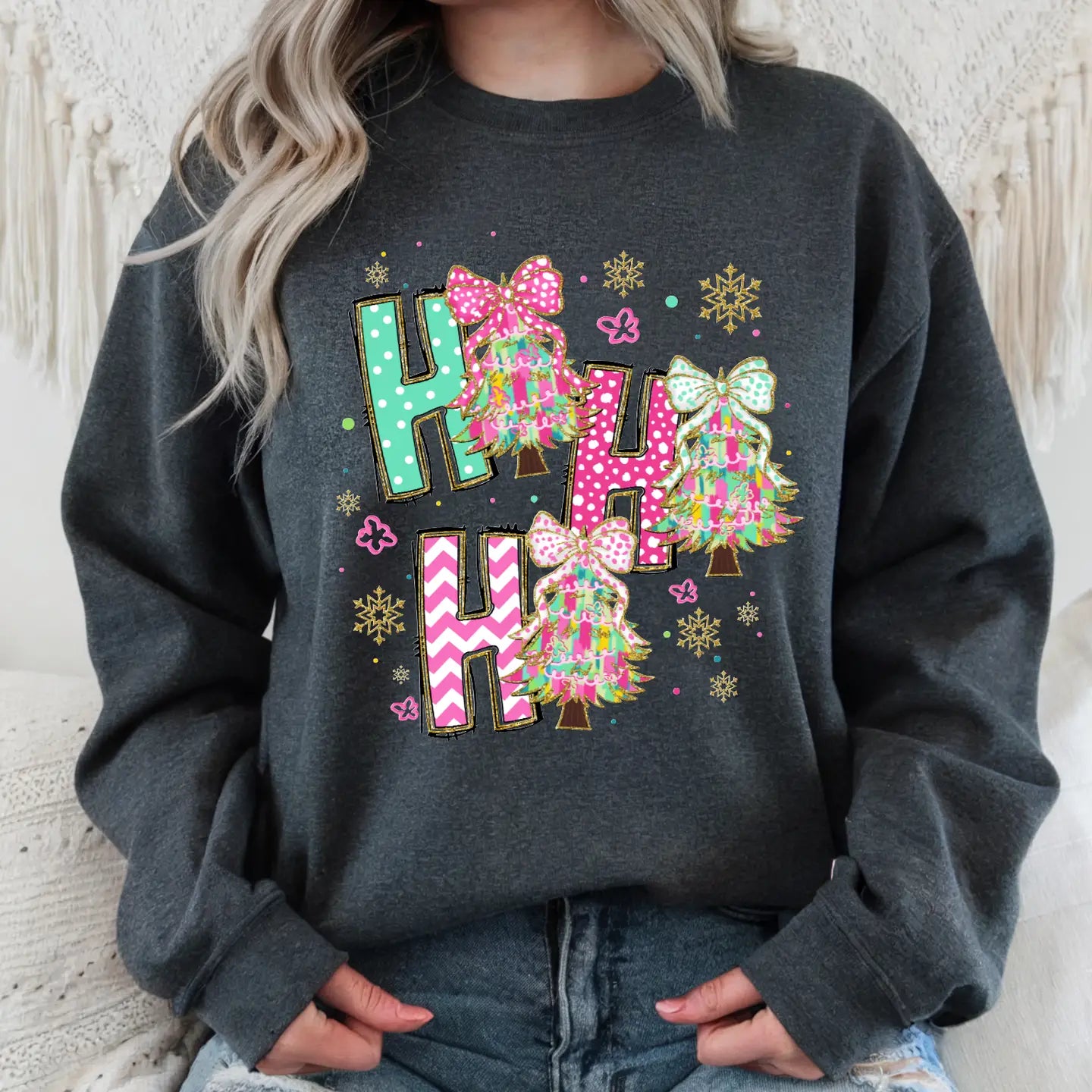 HO HO HO CREWNECK TEE/SWEATSHIRT