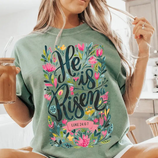 HE IS RISEN CREWNECK TEE/SWEATSHIRT