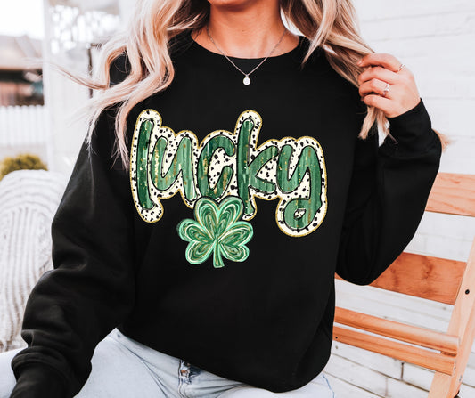 LUCKY CREWNECK TEE/SWEATSHIRT