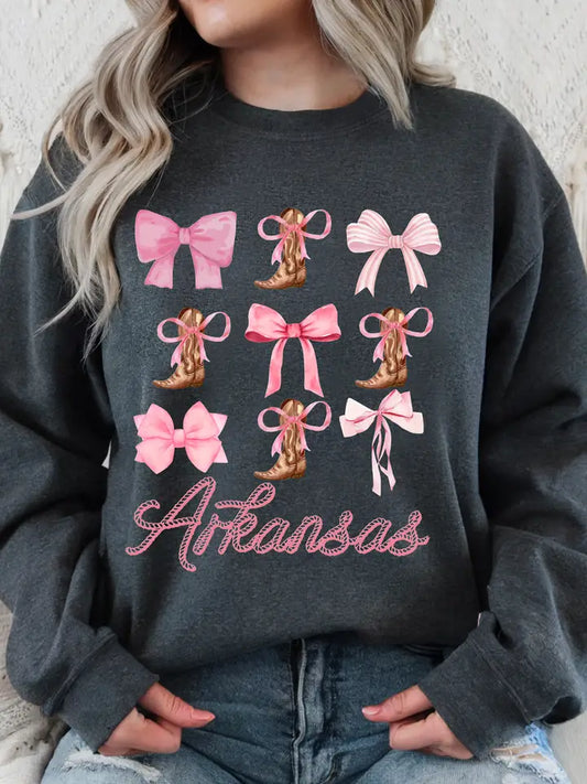 ARKANSAS COQUETTE CREWNECK TEE/SWEATSHIRT