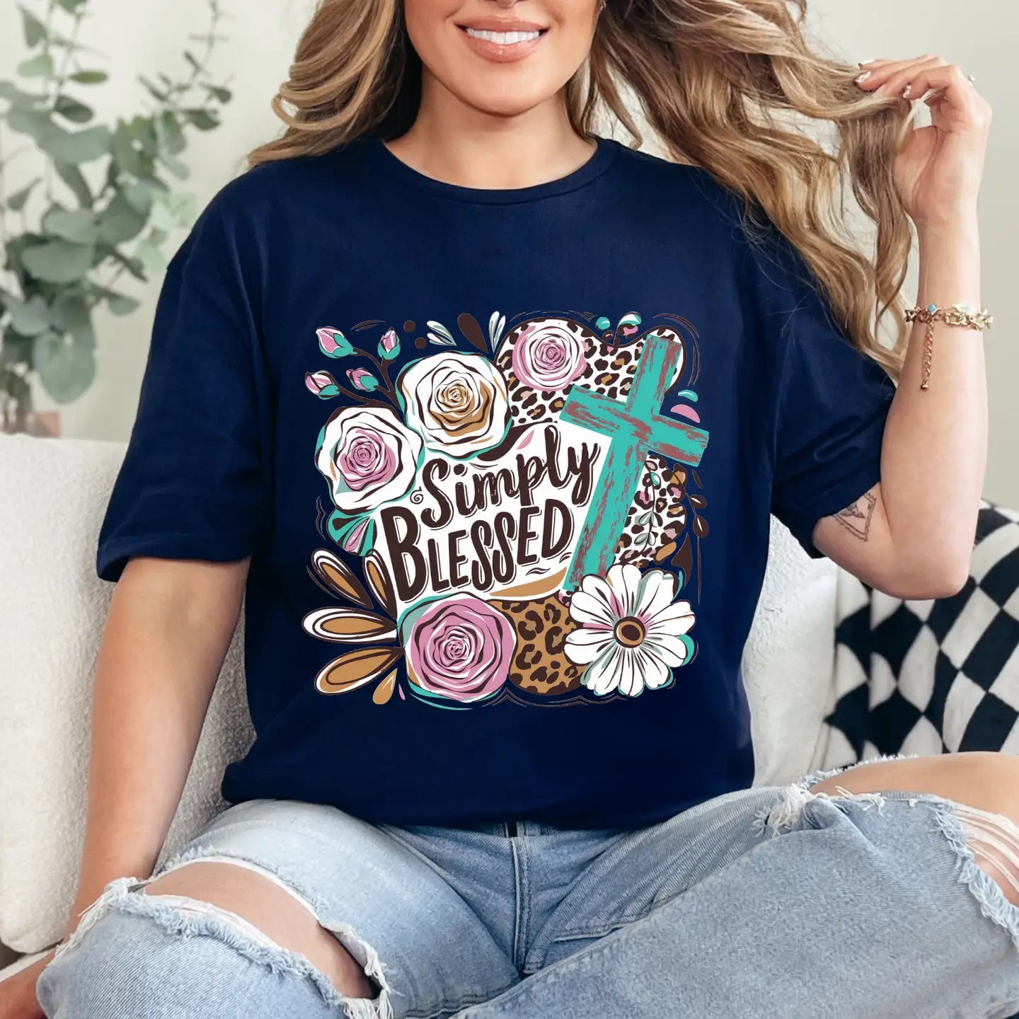 SIMPLY BLESSED CREWNECK TEE/SWEATSHIRT