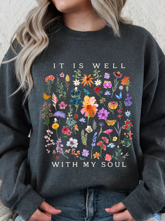 IT IS WELL WITH MY SOUL CREWNECK TEE/SWEATSHIRT