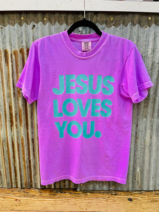 JESUS LOVES YOU COMFORT COLORS TEE
