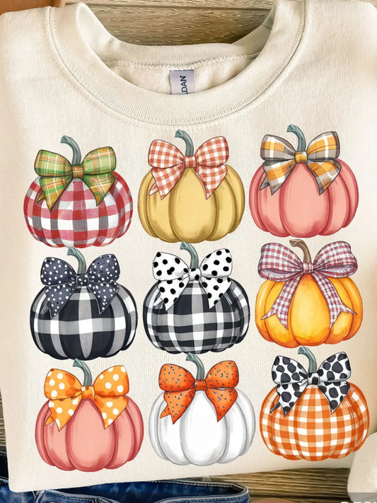PUMPKIN COQUETTE CREWNECK TEE/SWEATSHIRT