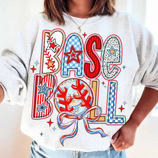 BASEBALL CREWNECK TEE/SWEATSHIRT