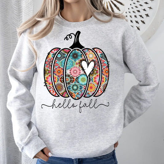 HELLO FALL CREWNECK TEE/SWEATSHIRT