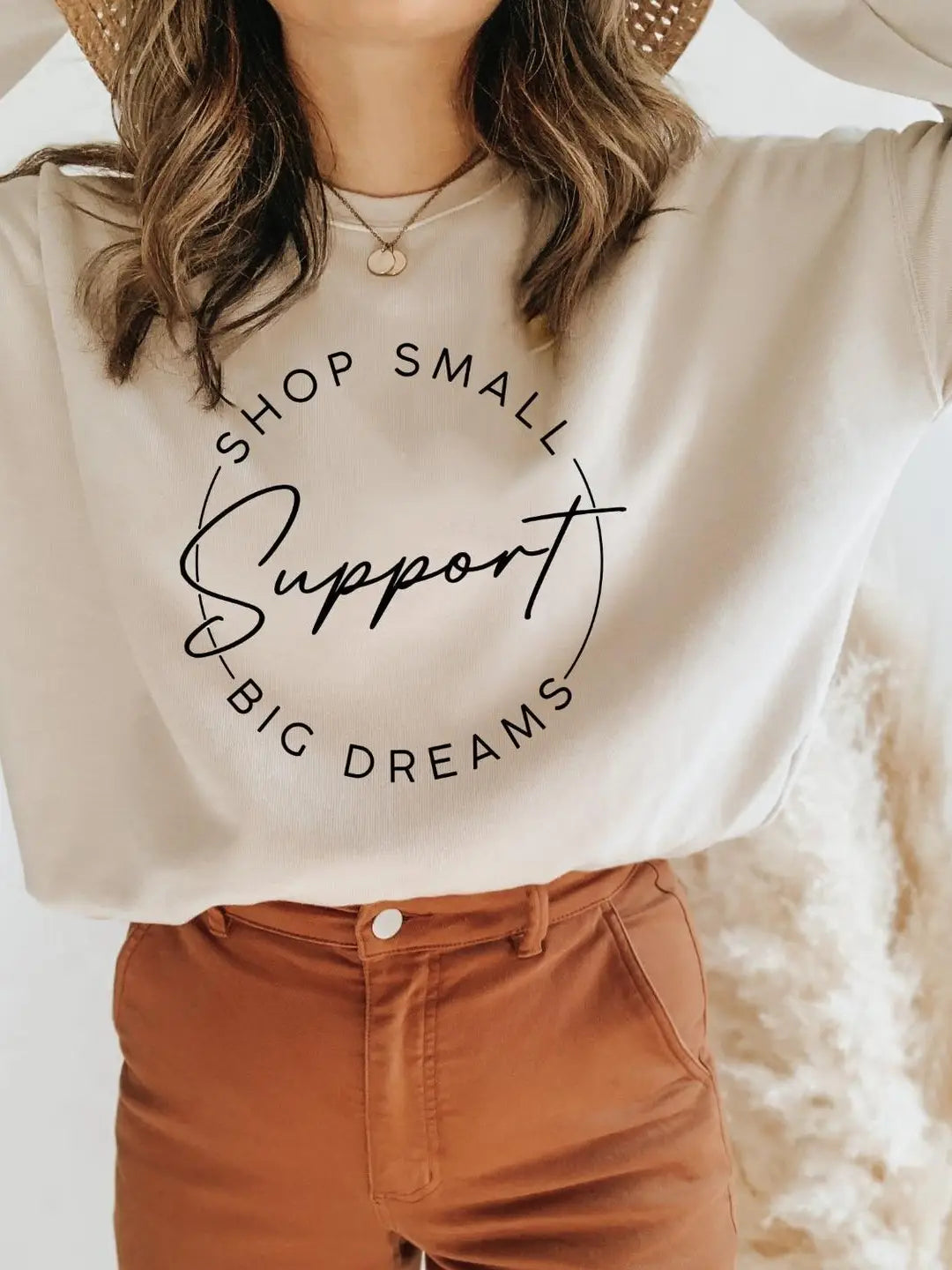 SHOP SMALL SUPPORT BIG DREAMS CREWNECK TEE/SWEATSHIRT