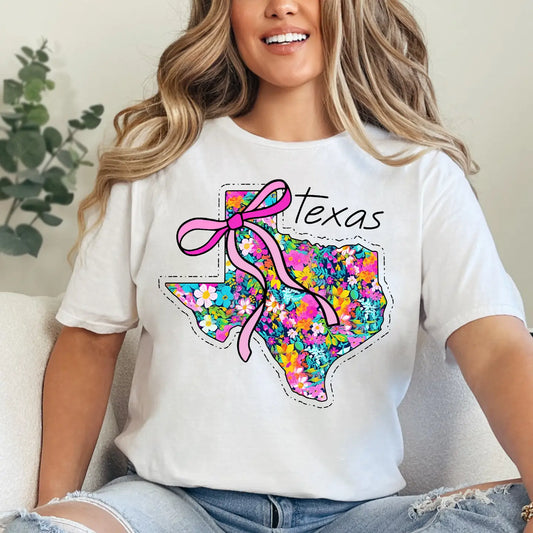TEXAS FLORAL STATE CREWNECK TEE/SWEATSHIRT