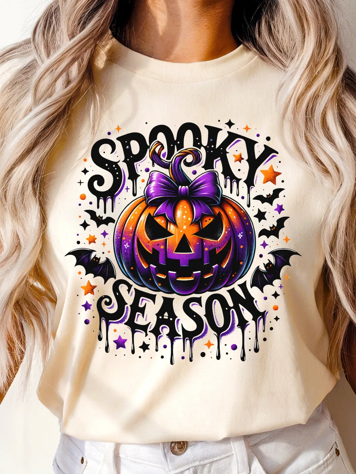 SPOOKY SEASON CREWNECK TEE/SWEATSHIRT