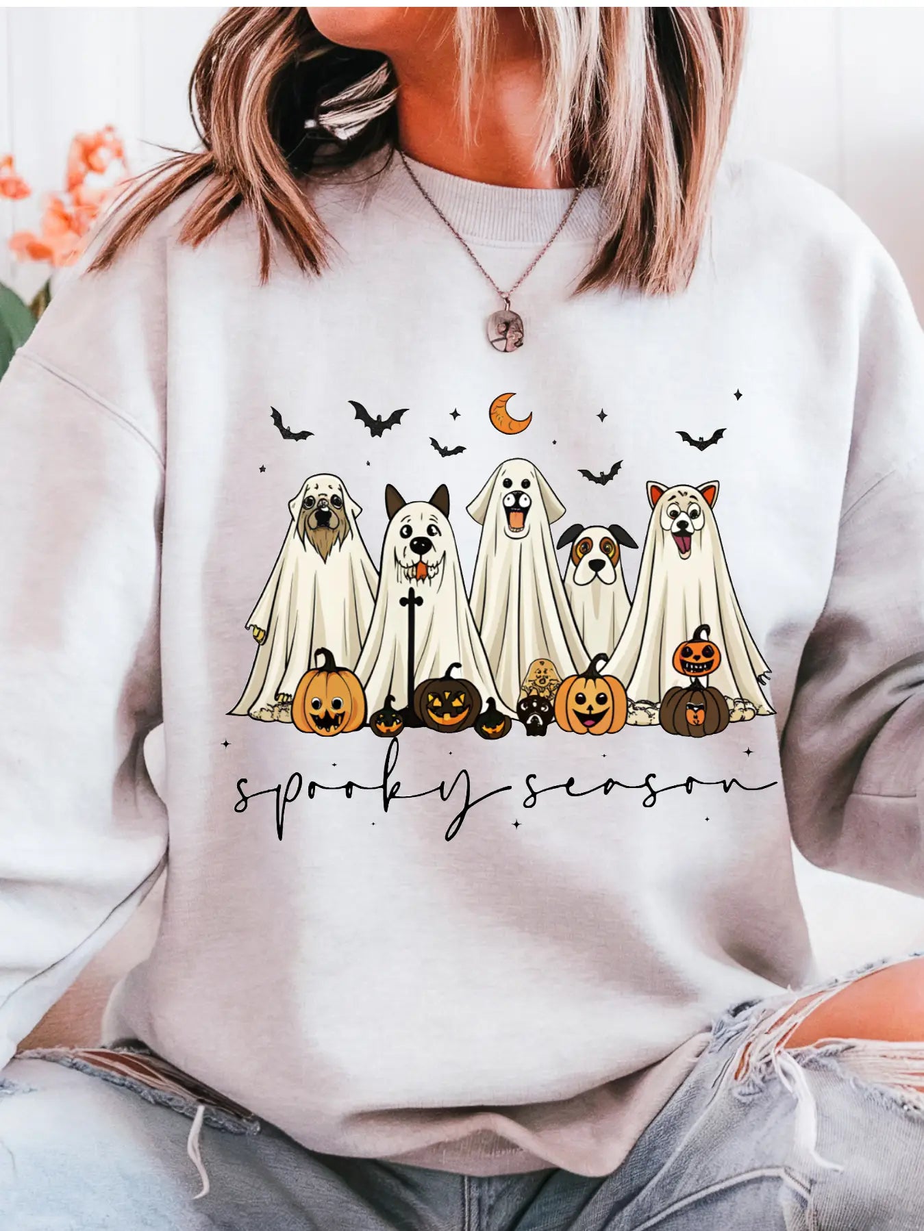 DOG GHOST CREWNECK TEE/SWEATSHIRT