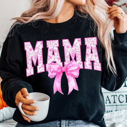 MAMA LACED COQUETTE CREWNECK TEE/SWEATSHIRT