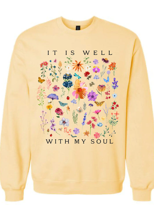 IT IS WELL WITH MY SOUL CREWNECK TEE/SWEATSHIRT