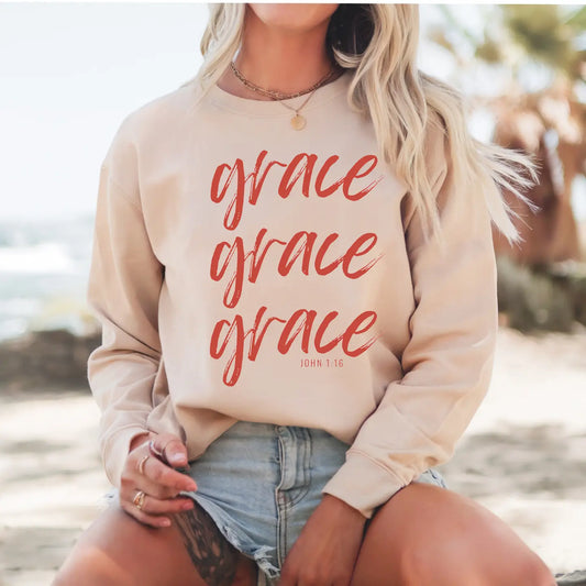 GRACE CREWNECK TEE/SWEATSHIRT