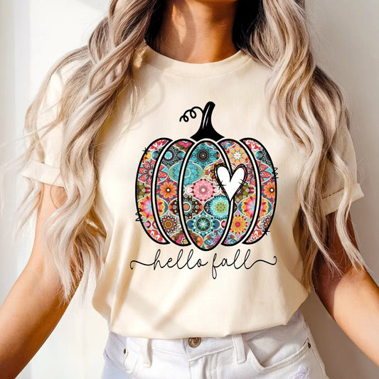 HELLO FALL CREWNECK TEE/SWEATSHIRT