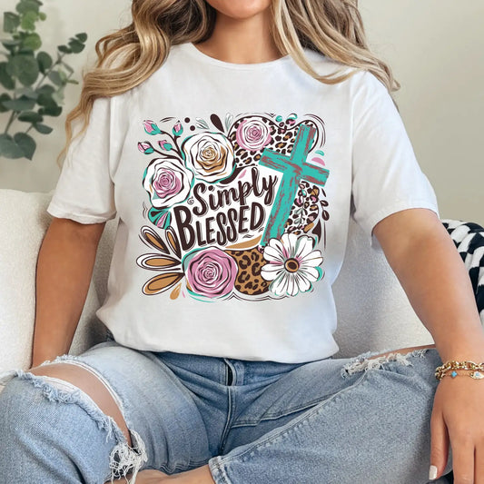 SIMPLY BLESSED CREWNECK TEE/SWEATSHIRT