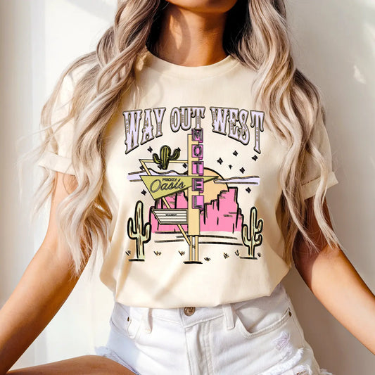 WAY OUT WEST CREWNECK TEE/SWEATSHIRT