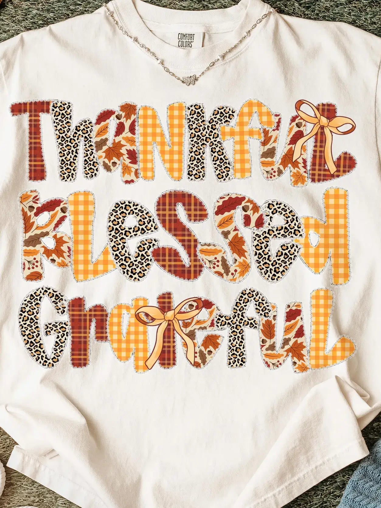 PREPPY THANKFUL CREWNECK TEE/SWEATSHIRT