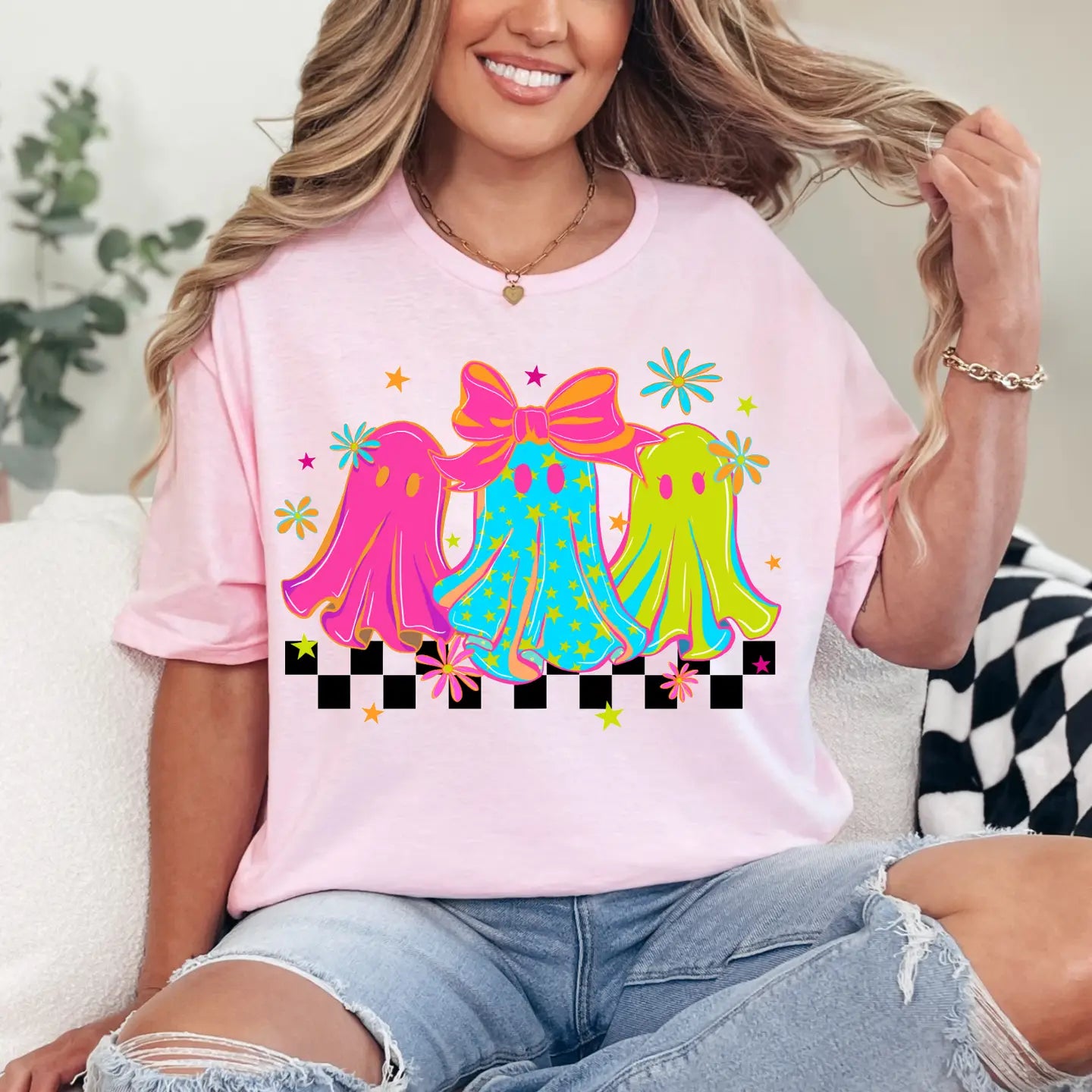 NEON GHOSTS CREWNECK TEE/SWEATSHIRT